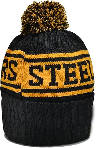 Pittsburgh_Football Beanie Hat Football Knit Hats Winter Cuffed Stylish Beanie Cap Sport Fans Fas... | Amazon (US)