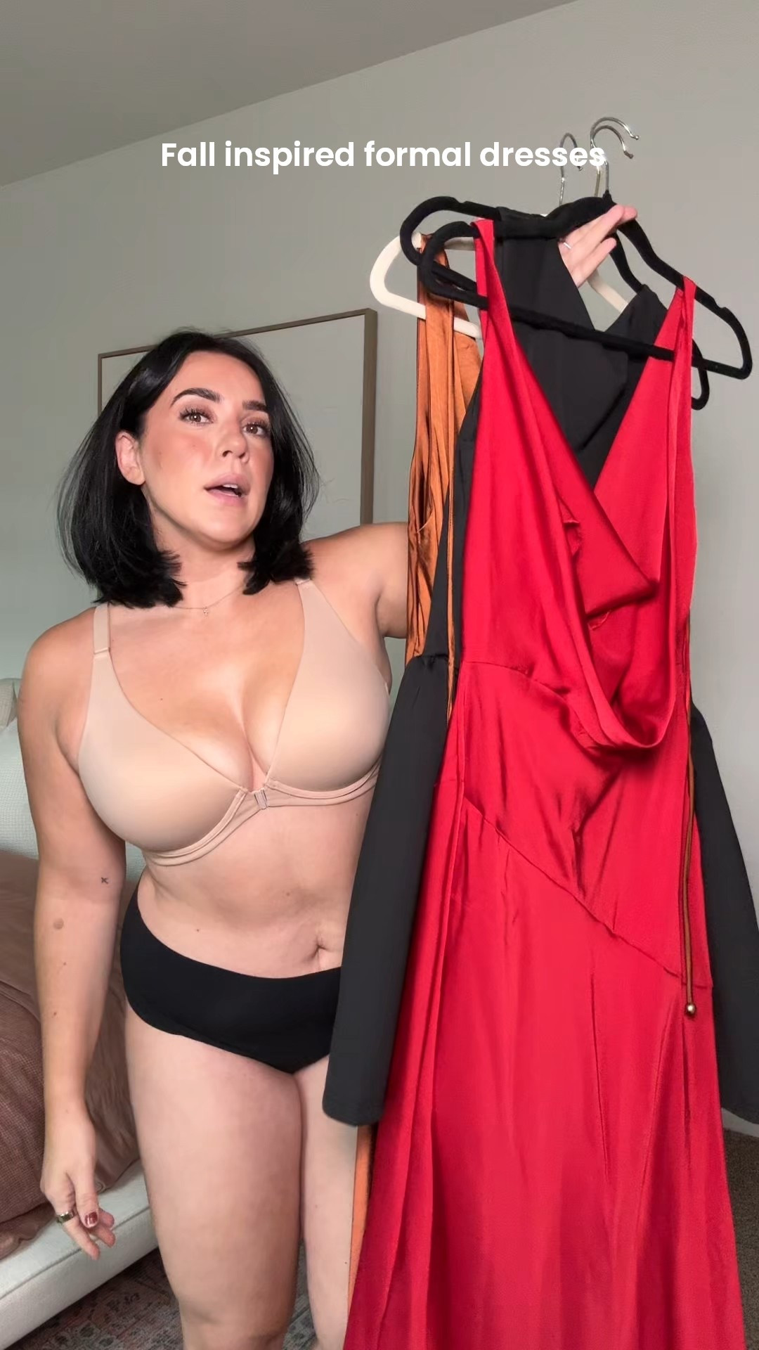 Fall inspired formal dresses for an event or a wedding as a guest, honestly even a winter event! I’m wearing a size L in all :) lmk your fave? 

#LTKSeasonal #LTKWedding