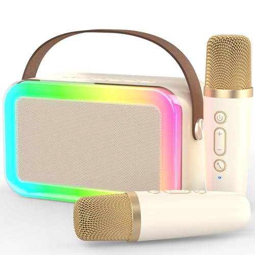 MEGUO Karaoke Machine Microphone,Fun Toys Christmas Birthday Gifts for Adult Women Men Girls Kids Toddler Boys,Portable Bluetooth Speaker with 2 Wireless Microphone for Home Party Birthday | Amazon (US)