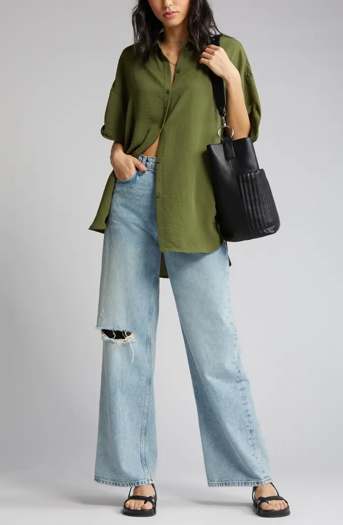 Oversize Short Sleeve Tunic | Nordstrom