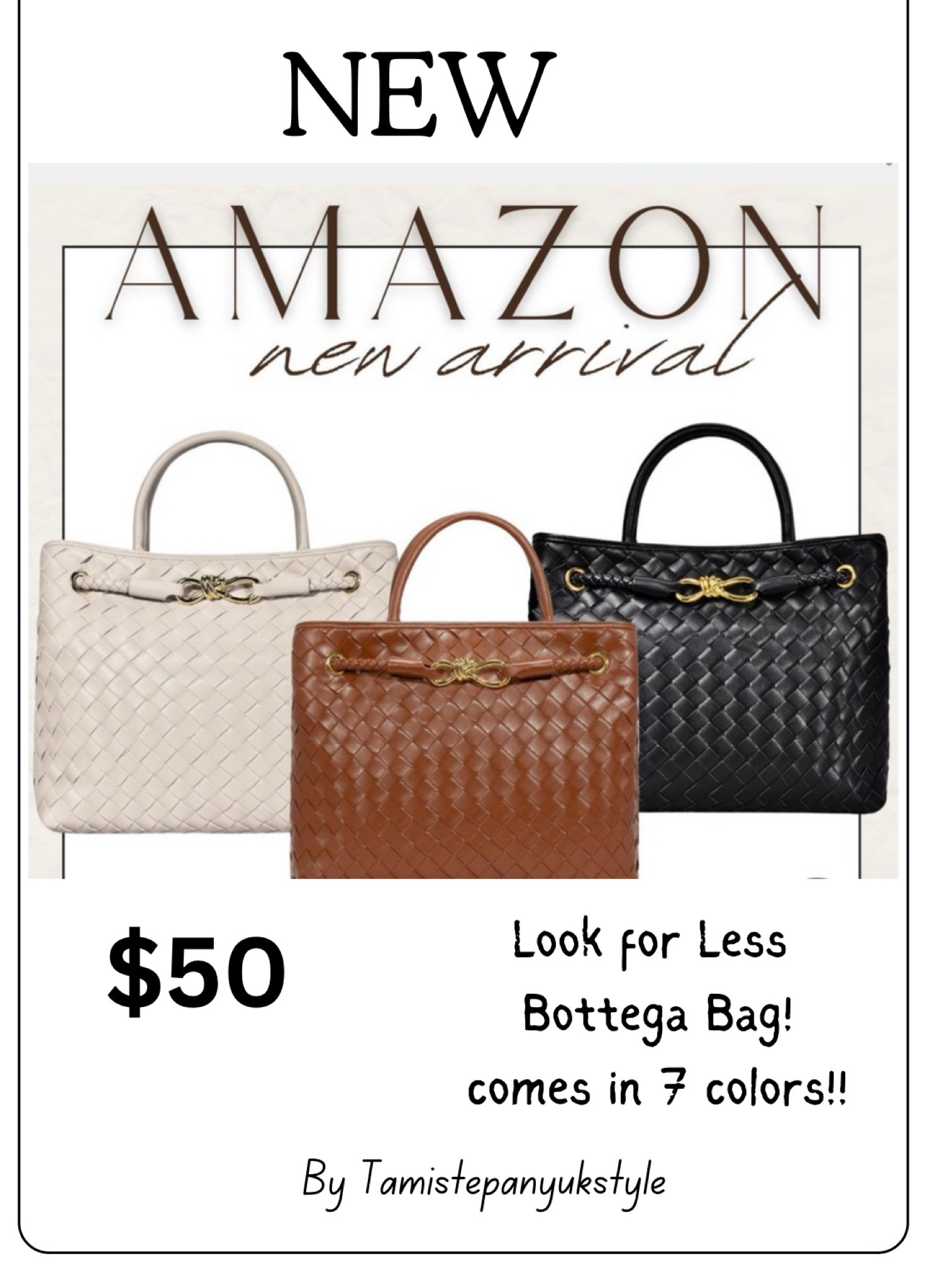New Amazon bottega bag! Comes in 7 colors 

#LTKFindsUnder100 #LTKItBag #LTKStyleTip