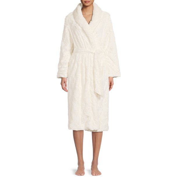 Joyspun Women’s Plush Sleep Robe, Sizes up to 3X - Walmart.com | Walmart (US)