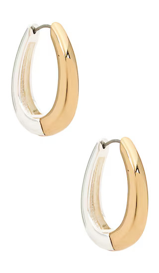 Metallic Mix Medium Hoop Earrings in Gold & Silver | Revolve Clothing (Global)