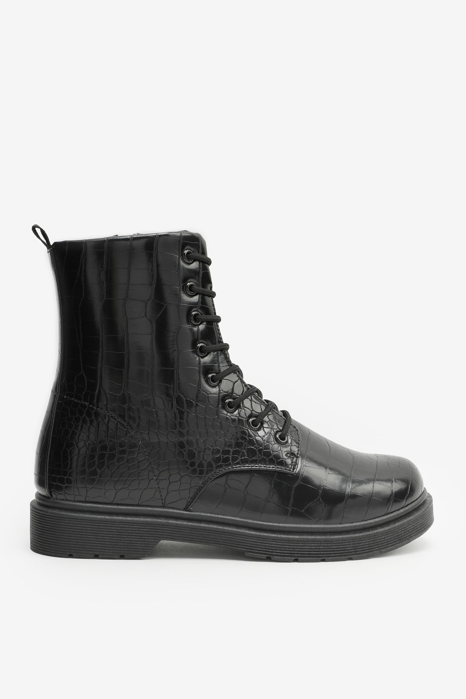Croco Combat Boots with Injected Sole | Ardene