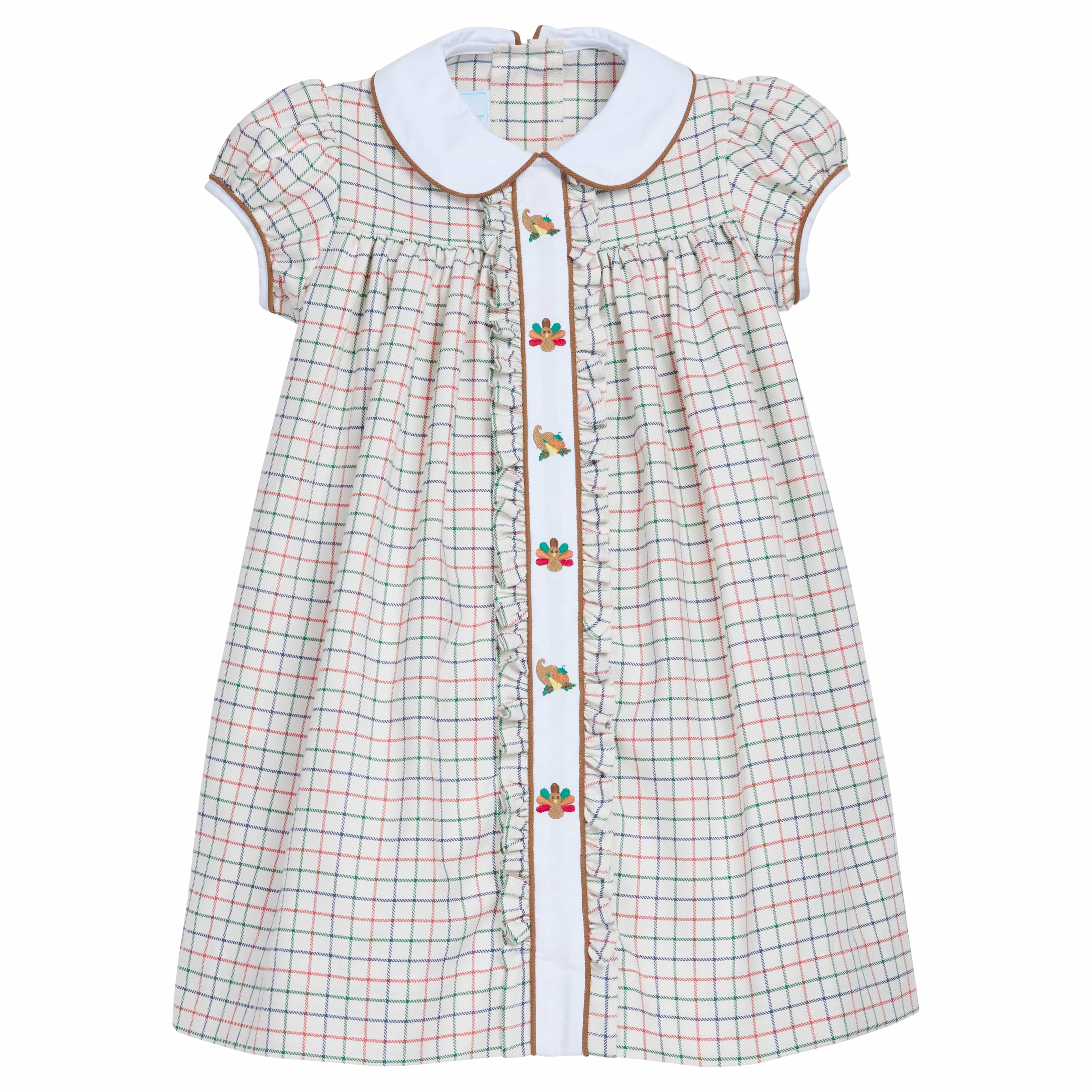Ruffled Sally Dress - Hunter Tattersall | Little English