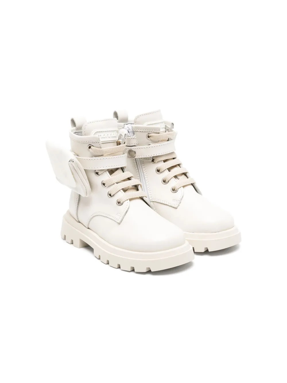 Monnalisa pocket-detail Leather Boots | Neutrals | FARFETCH | Farfetch Global