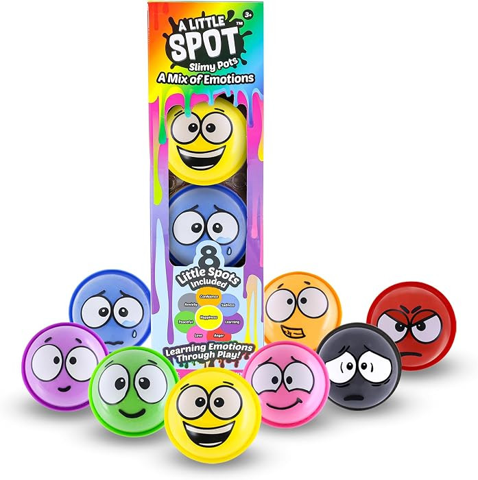 A Little Spot Slimy Pots Slime Toy Set, 8 Sensory Slime Pots for Kids, Social Emotional Learning ... | Amazon (US)