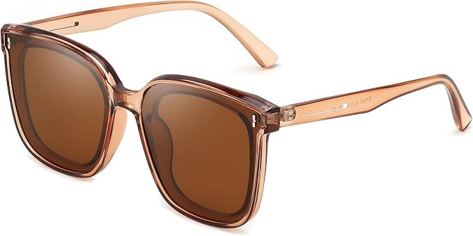 FEISEDY Women Oversized Vintage Polarized Sunglasses Square Cute Trendy Classic Simple Men B2758 | Amazon (US)