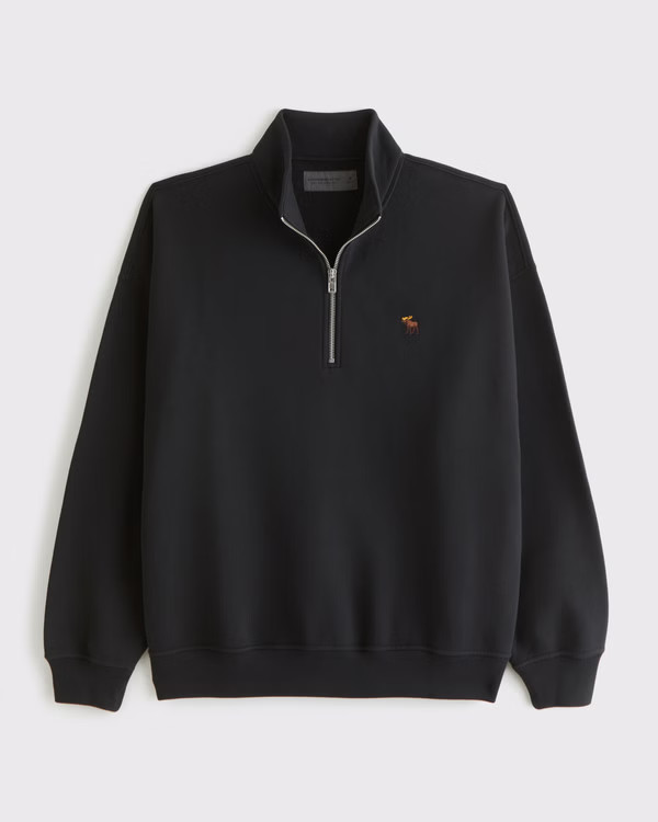 Men's Signature Icon Half-Zip Sweatshirt | Men's | Abercrombie.com | Abercrombie & Fitch (UK)