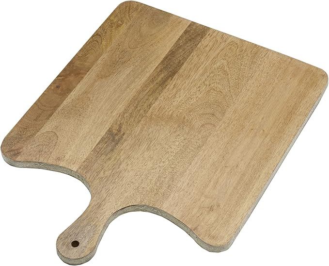 Fitz and Floyd Austin Craft Maryn Mango Wood Paddle Cheese Charcuterie Serving Board, 18-Inch, Wh... | Amazon (US)