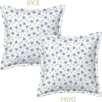 Flourishing Summer Roses Faux Leather Cushion Covers for Modern Couch and Sofa 20x20 inches Leath... | Amazon (US)