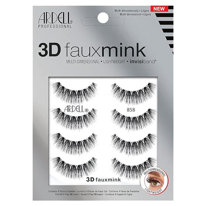 Ardell 3D Faux Mink Lashes 858 4 Pairs | Amazon (US)