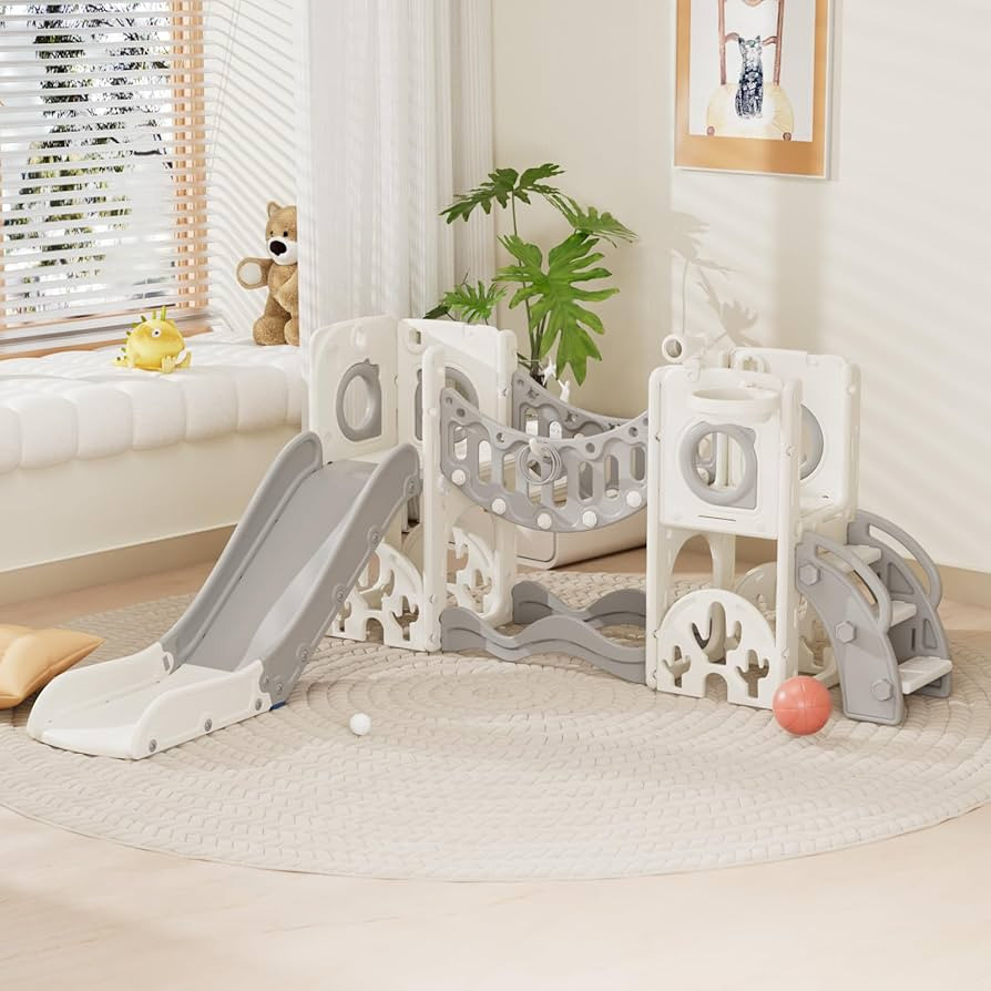 KORIMEFA 10 in 1 Toddler Slide Set, Kids Slide for Toddlers, Outdoor Indoor Playground for Toddle... | Amazon (US)