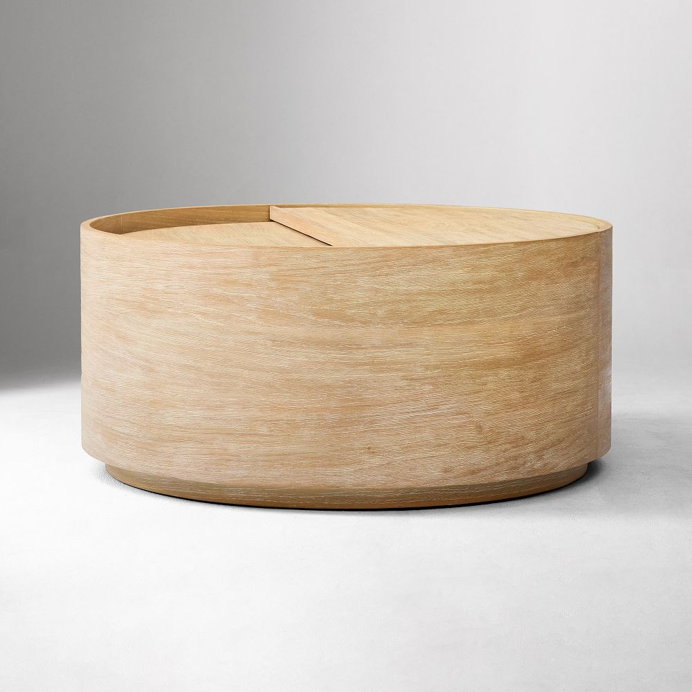 Volume Round Storage Drum Coffee Table (36") | West Elm (US)