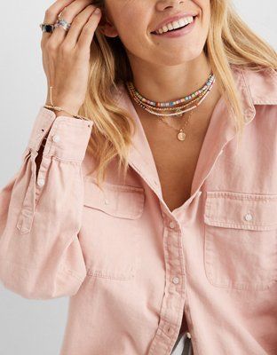 Aerie Anytime Fave Oversized Shirt | Aerie