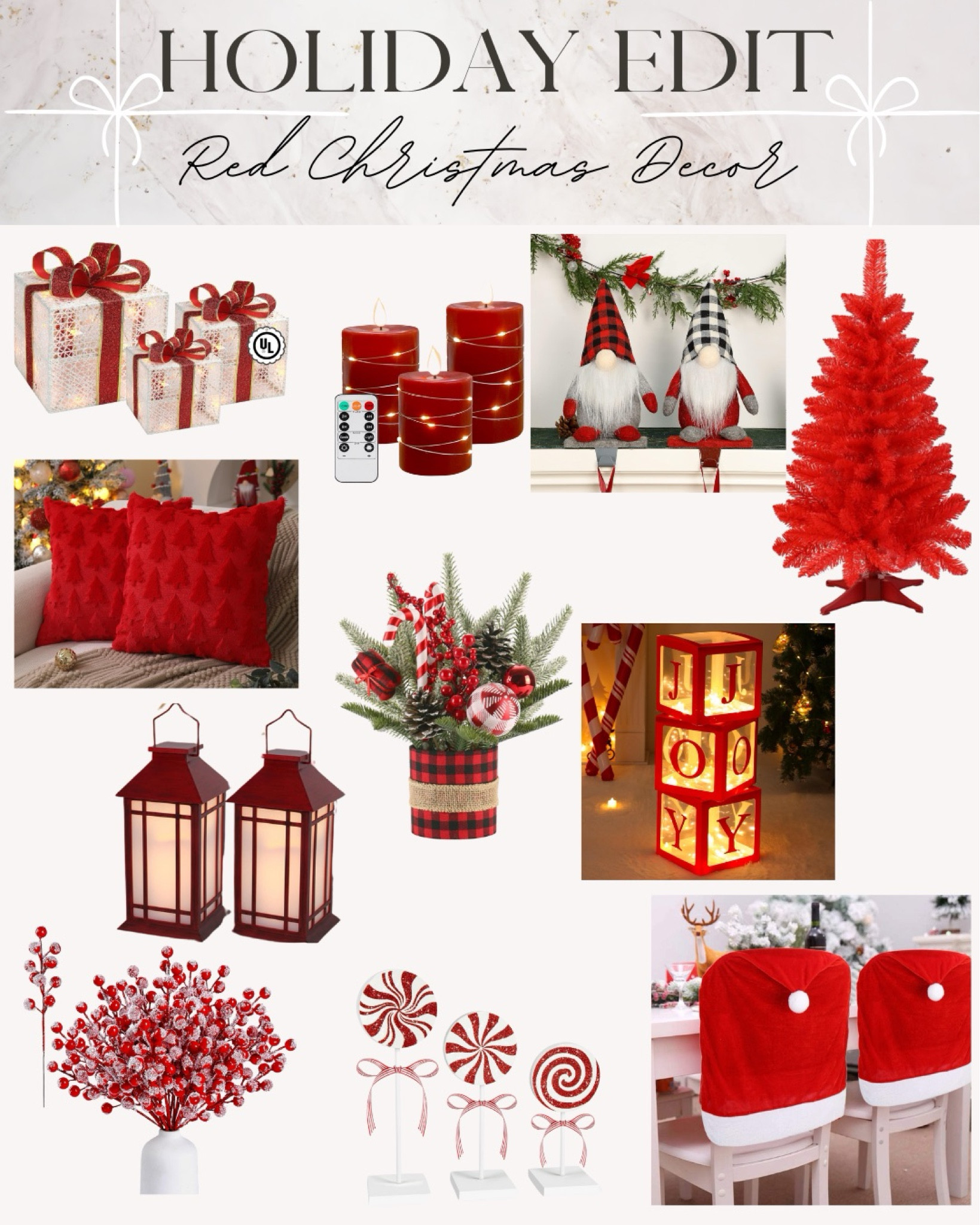 Red Christmas decor, christmas decorations, holiday decor, amazon home finds 

#LTKGiftGuide #LTKHoliday #LTKSeasonal