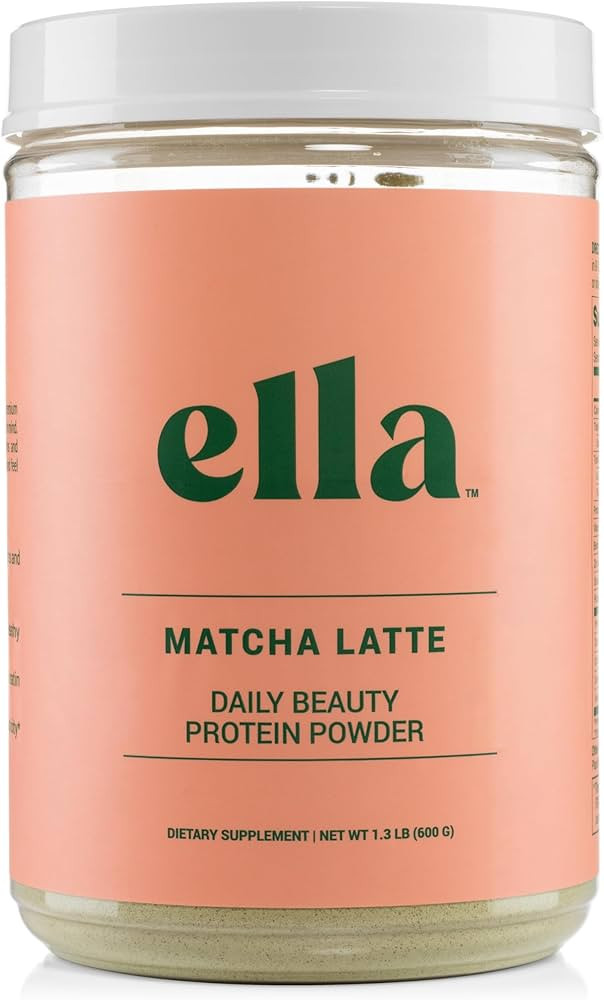 Ella Matcha Latte Collagen Protein Powder for Women - Daily Beauty Protein Powder with Grass-Fed ... | Amazon (US)