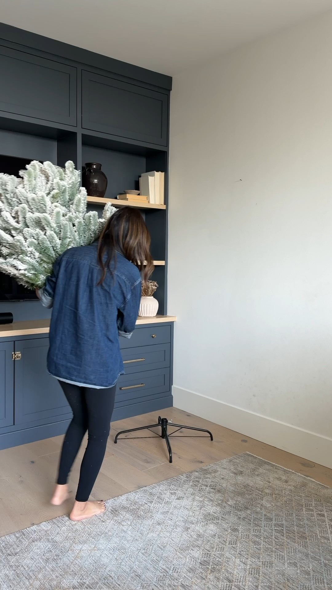 I am so excited for our first artificial flocked tree! I love the festive look of the snow on the branches and it look so realistic! This is the 9 feet tall king flock slim tree from king of tree Christmas. I’m absolutely loving having a Christmas tree in our family room for the first year ever. The size and height are perfect!  Why have I not started this tradition sooner?! Do you have your trees and more than one room in your home?

#LTKSaleAlert #LTKHoliday #LTKHome