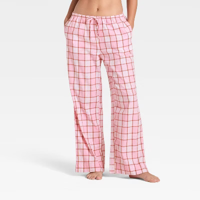 Women's Flannel Wide Leg Pajama Pants - Wild Fable™ | Target