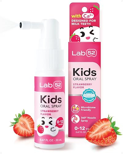 LAB52 Kids Oral Spray, Toddler Toothpaste Helper for Daily Oral Care and Fresh Breath, Children Approved with Fluoride Free for Newborn to Preschoolers, Xylitol Strawberry Flavor | Amazon (US)