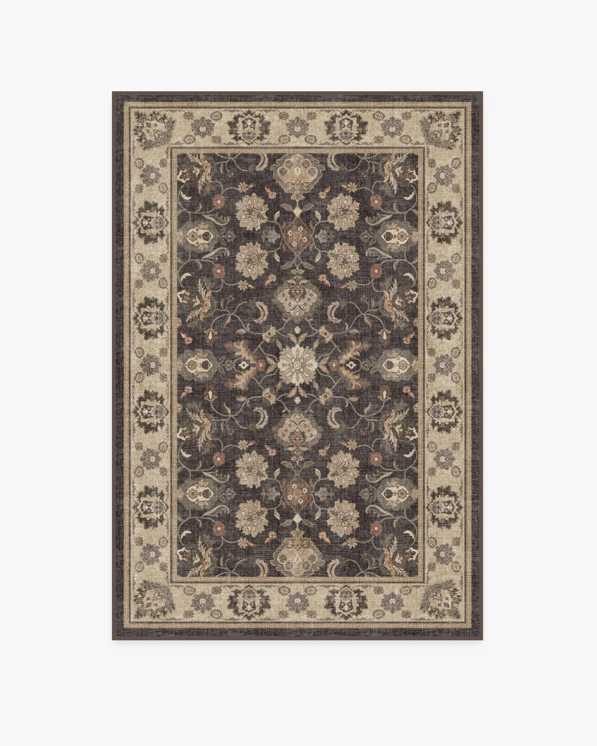Odette Dark Wood Flatwoven Rug | Ruggable