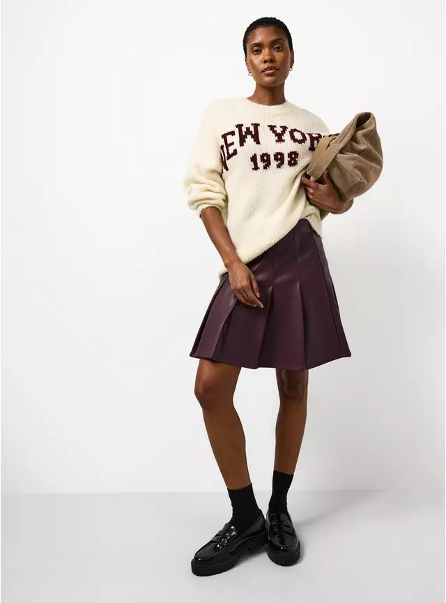 New York Slogan Knitted Crew Jumper 14 | Tu Clothing