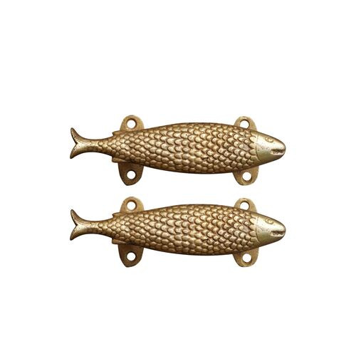 Brass Fish Door Handles - a Pair | One Kings Lane