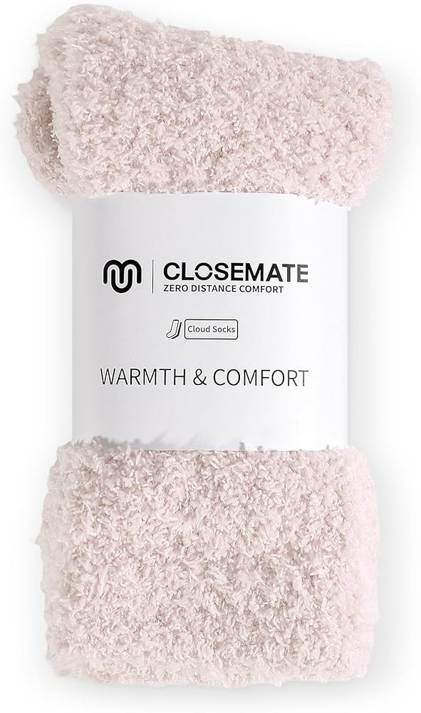 CLOSEMATE Women’s Cozy Fuzzy Calf Socks Soft Warm Coral Fleece Indoor Home Socks with Elastic C... | Amazon (CA)