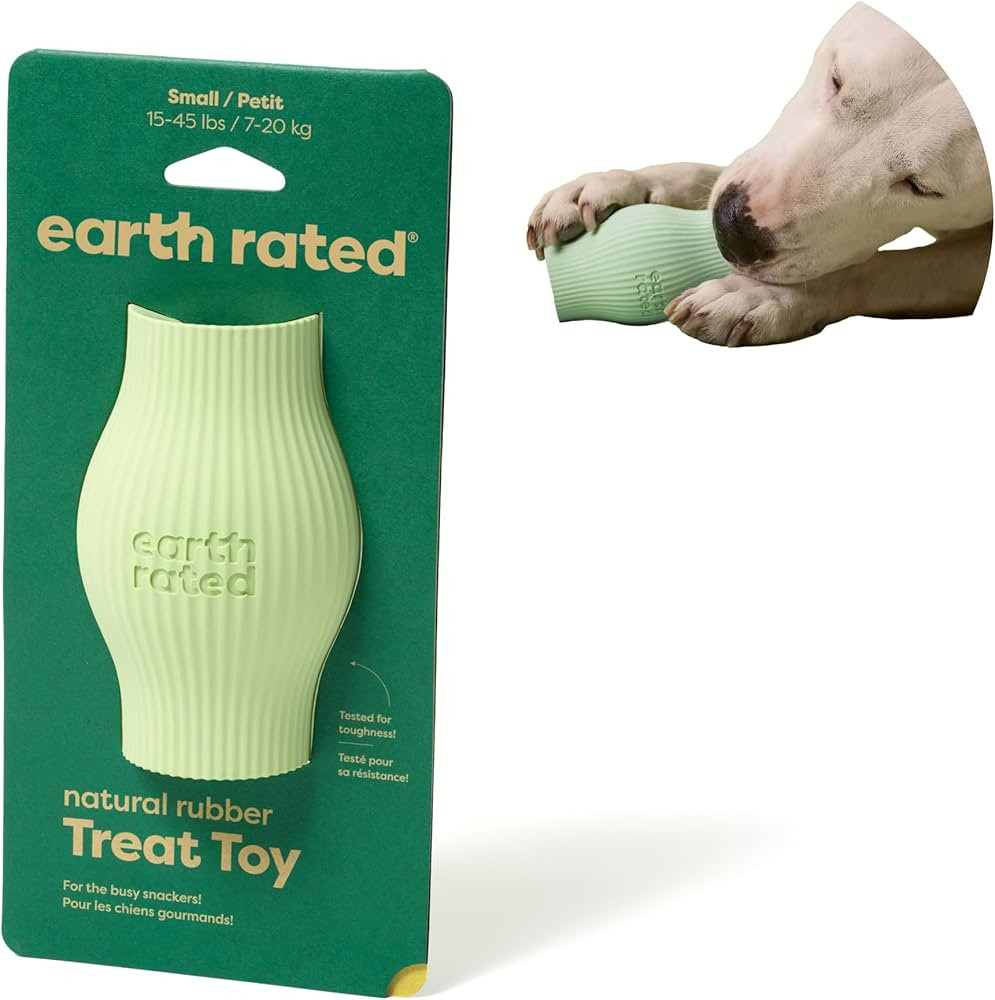 Earth Rated Treat Dispensing Dog Toys, Natural Rubber Dog Toys for Boredom and Stimulating, Dishw... | Amazon (US)