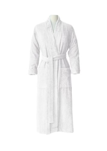Nine Space Turkish Cotton Pleated Trim Terry Robe | Luxurious Bathrobe, Soft Spa Robe, Cozy Lounge Wear for Women | Amazon (US)