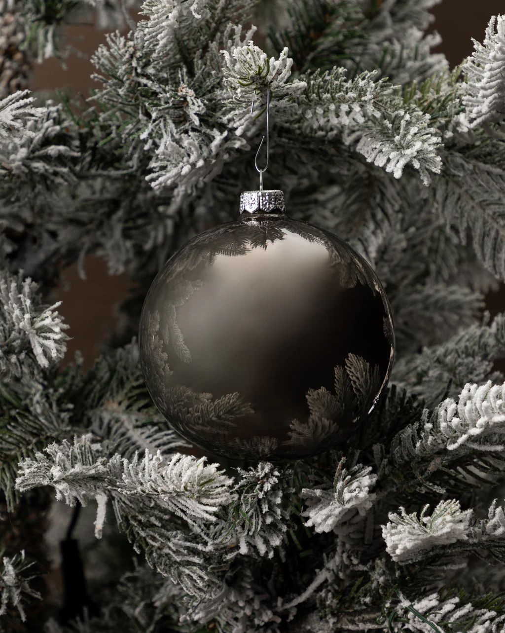 Glossy Warm Gray Ornaments (Set of 4) | McGee & Co.