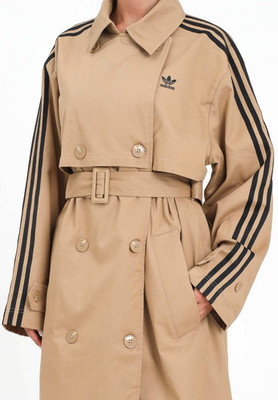 Adidas Originales Trench Chaqueta Grande Beige Clásico Sarga Abrigo Nuevo Mujer Talla | eBay US