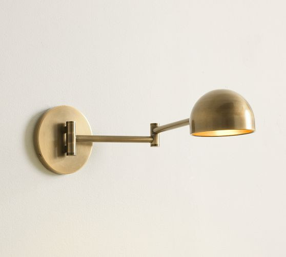 Sherman Metal Swing-Arm Dome Sconce (20") | Pottery Barn (US)