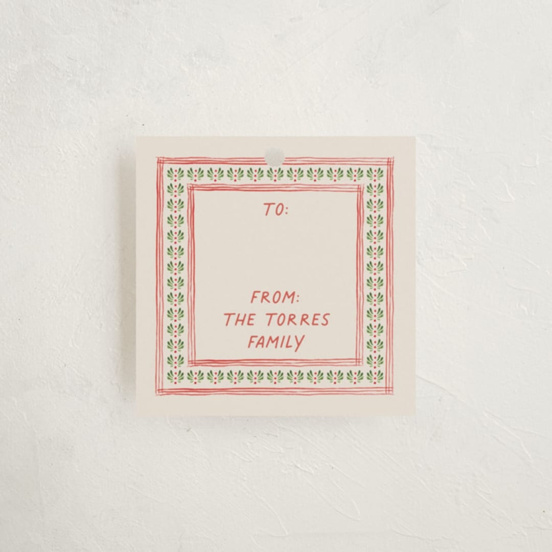 "Little Details" - Customizable Gift Tags in Red by Claudia Orengo. | Minted