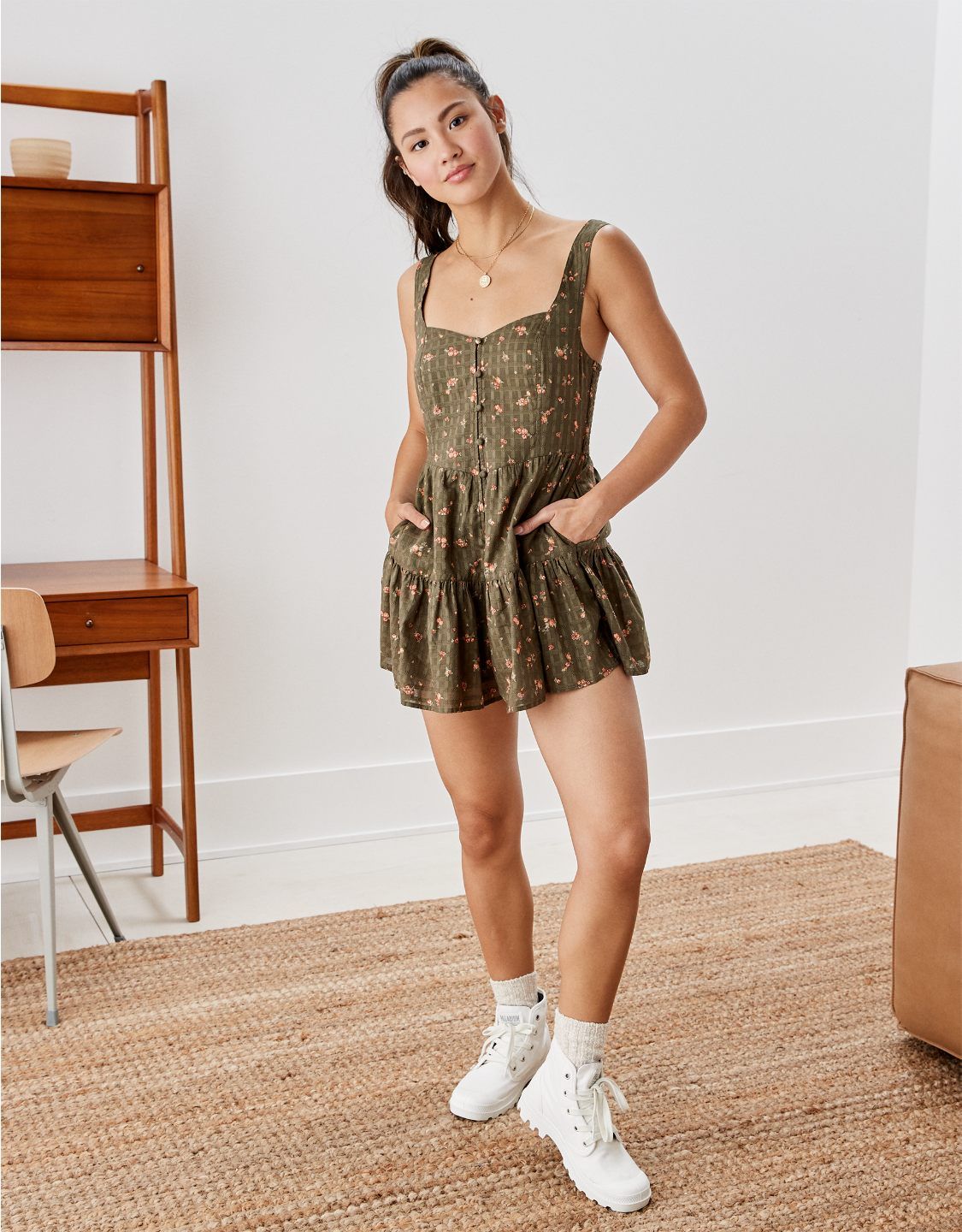 AE Floral Skirty Romper | American Eagle Outfitters (US & CA)