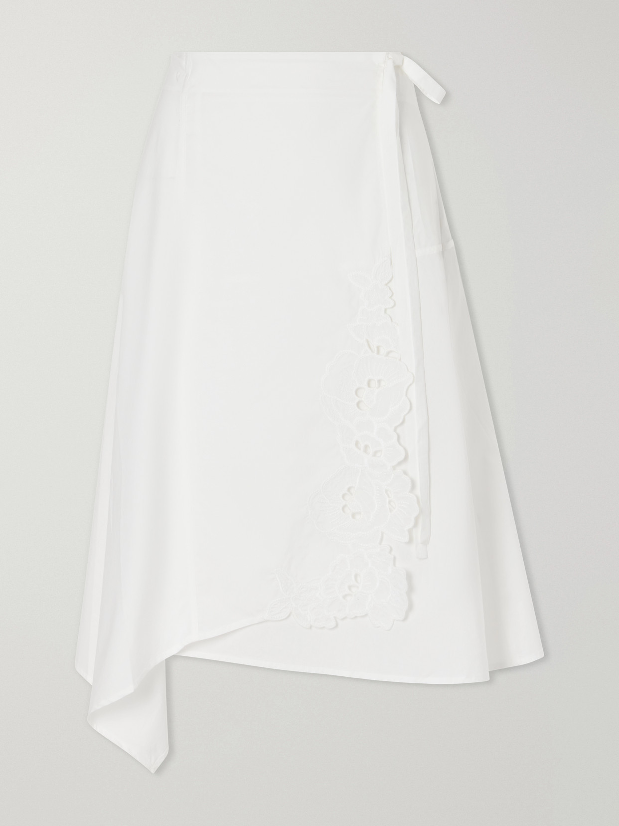 SIR. - Klara Broderie Anglaise Cotton Midi Skirt - Ivory | NET-A-PORTER (UK & EU)