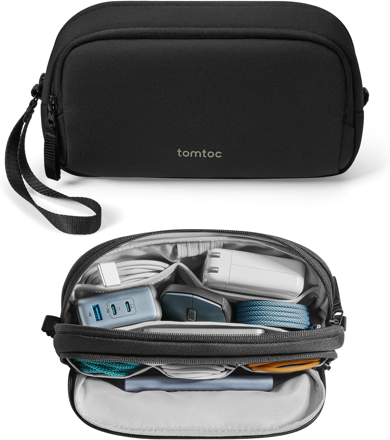 tomtoc Electronic Organizer Travel Case, Dual Compartment Tech Organization | Amazon (US)