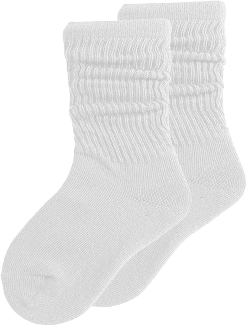DOOVID Toddler Slouch Socks Knee High Socks Kids Boys Girls Cotton Long Crew Socks | Amazon (US)