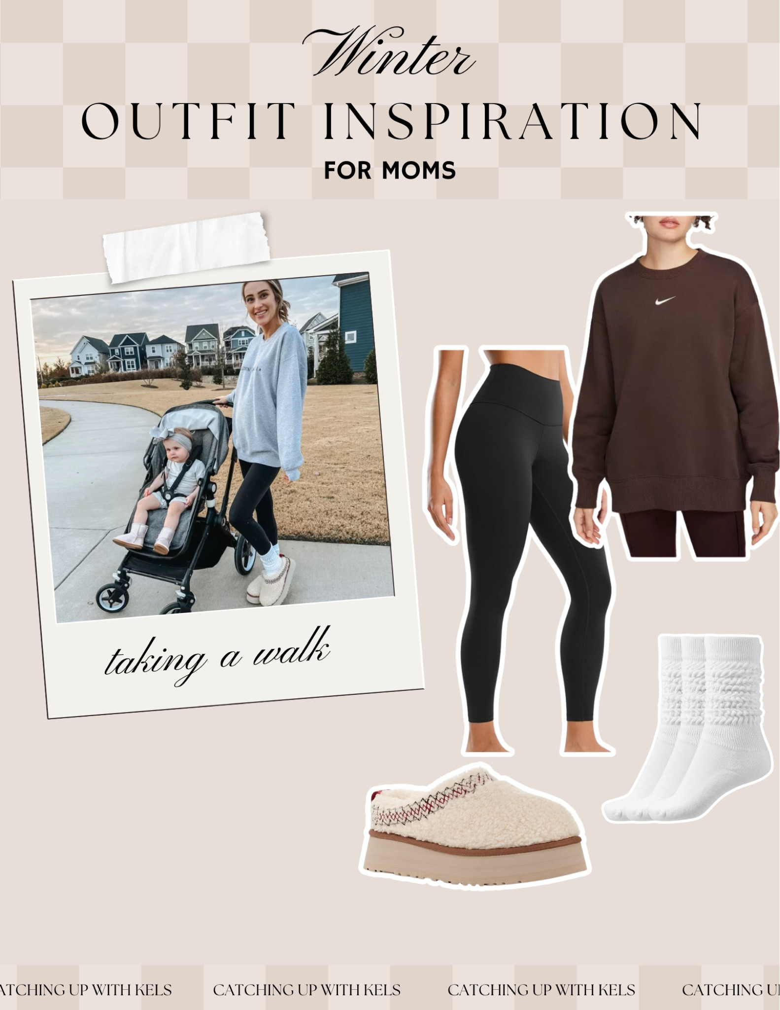 Comfy and cute for winter walks with the little ones! ❄️This cozy mom uniform is perfect for staying warm while staying active. Tap to shop the sweatshirt, leggings, and the must-have sherpa slippers! #LTKMomLife

#LTKStyleTip #LTKSeasonal