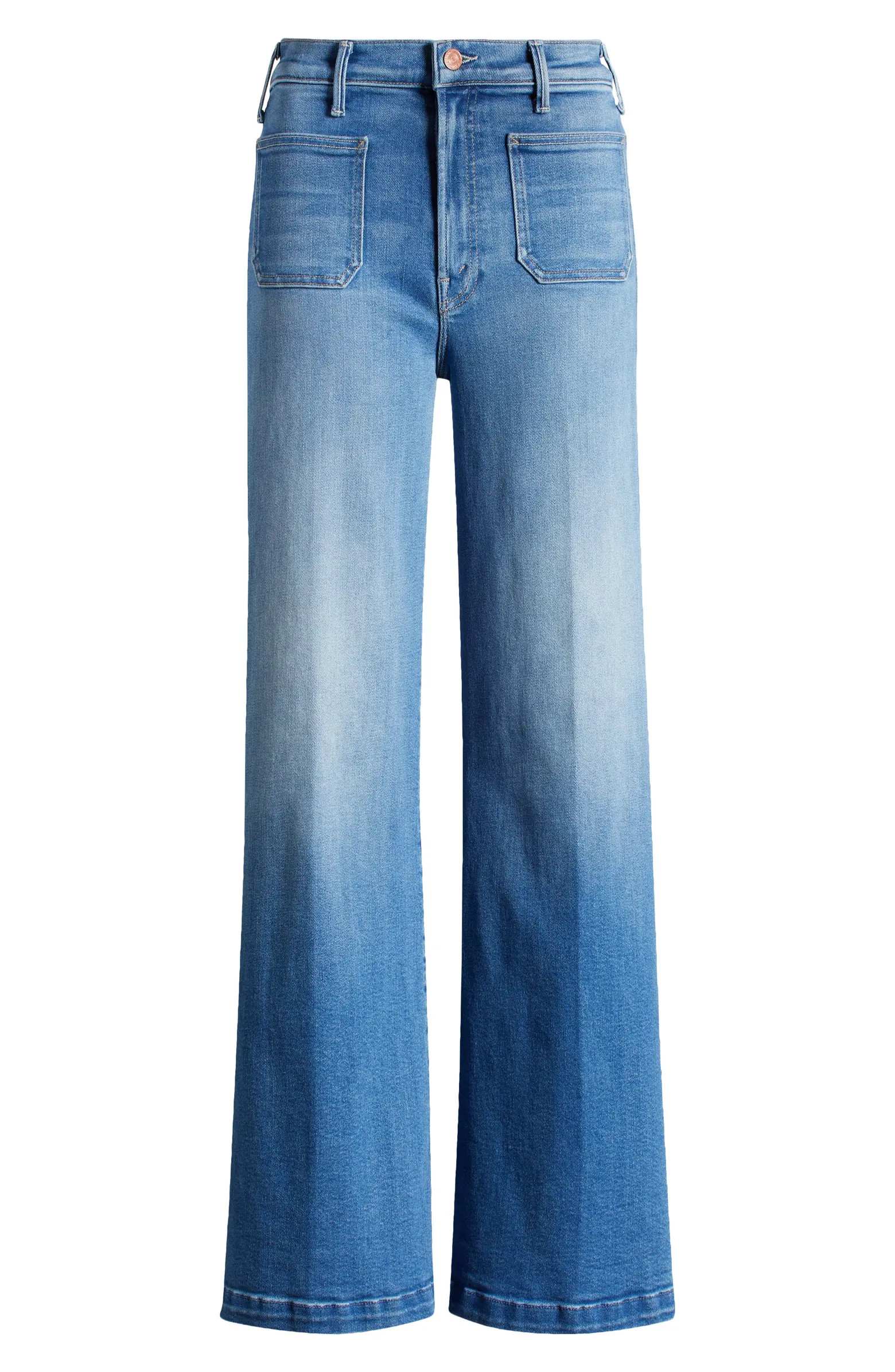The Hustler Roller Patch Pocket Sneak Wide Leg Jeans | Nordstrom