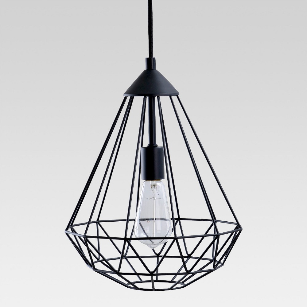 Entenza Faceted Geometric Pendant Ceiling Light Black Lamp Only - Project 62 | Target