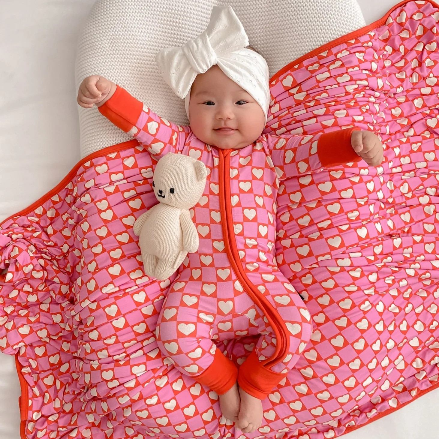 ZIP ROMPER - Red Heart | millie + roo