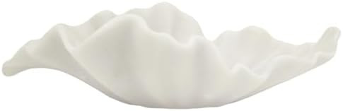 Off White Large Decorative Bowl - 16” Scalloped Ruffle Bowl for Home Decor - Coffee Table & Ent... | Amazon (US)