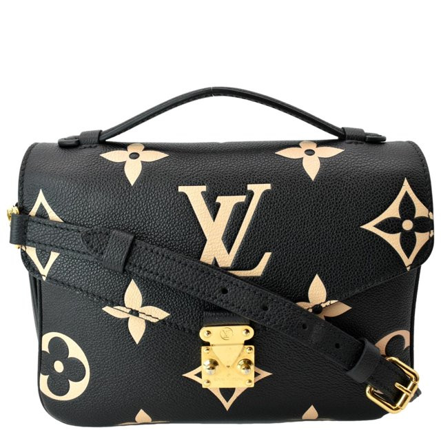 Pre-owned LOUIS VUITTON Metis Pochette Bicolor Empreinte Leather Crossbody Bag Black | Walmart (US)