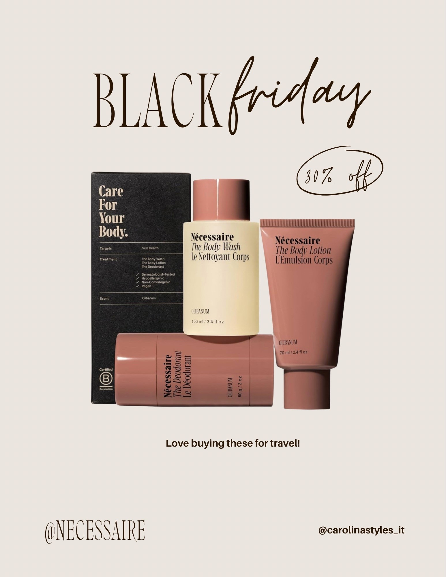 Necessaire Body Set great for traveling or as a gift or stocking stuffer! Will be grabbing for myself! 

#LTKSaleAlert #LTKCyberWeek #LTKGiftGuide