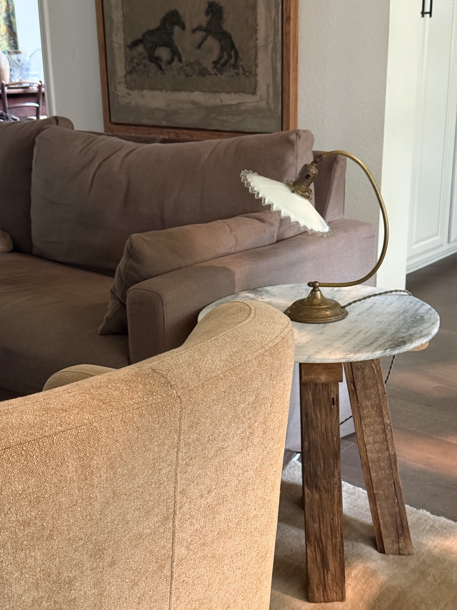 Vintage brass lamp with opaline shade 

#LTKMothersDay #LTKHome #LTKSaleAlert