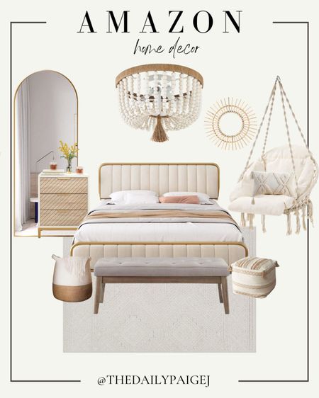 I love this off white and gold look for a master bedroom or guest room. These neutral colors are perfect for any big or small space to make it look even bigger. This boho coastal design is super neutral, but elegant at the same time. Everything is from Amazon  

#LTKhome #LTKstyletip #LTKFind