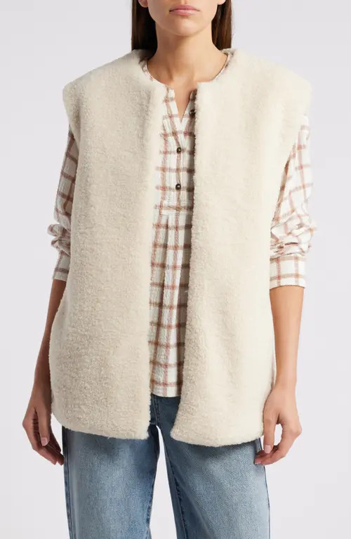 XÍRENA Thea High Pile Fleece Vest in Cream at Nordstrom, Size Medium | Nordstrom