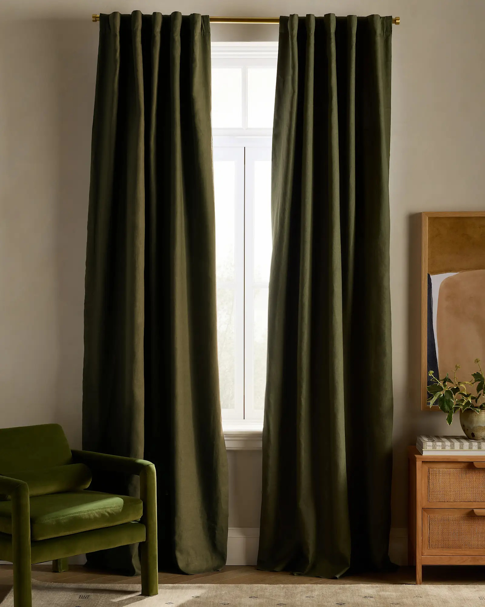 European Linen Room Darkening Curtain | Quince
