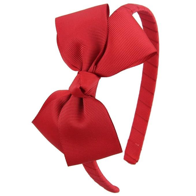 7Rainbows Fashion Cute Red Bow Headband for Girls Toddlers. | Amazon (US)